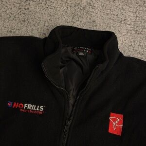 No Frills Black Full zip Jacket (Large)